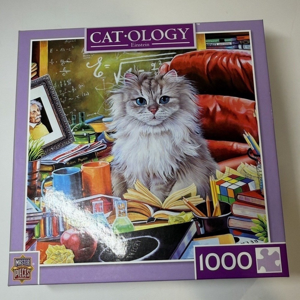 Catology Einstein 1000 Piece Puzzle Fun Bright Colors